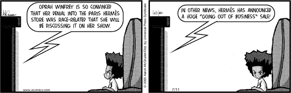The Boondocks Comic Strip for February 11, 2013 