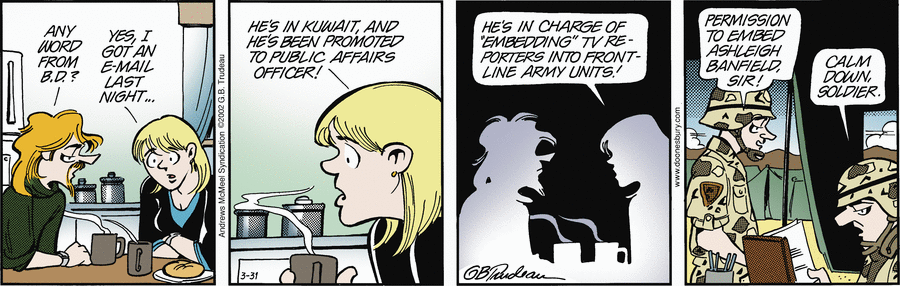 Doonesbury by Garry Trudeau on Mon, 31 Mar 2025