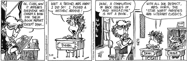 Heart of the City Comic Strip for March 10, 2003 