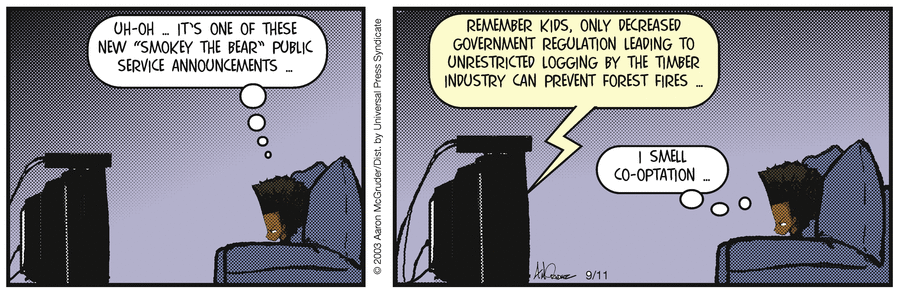 The Boondocks Comic Strip for September 11, 2003 