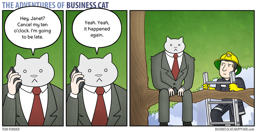 The Adventures of Business Cat Comic Strip for October 19, 2015 