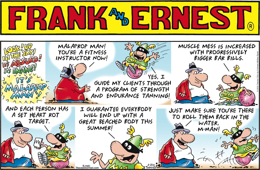 Frank and Ernest Comic Strip for May 20, 2018 