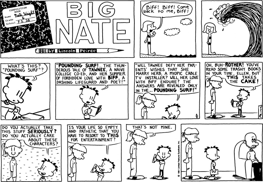 Big Nate Comic Strip for June 02, 1991 