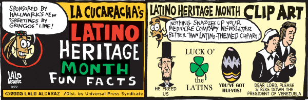 La Cucaracha Comic Strip for September 22, 2005 