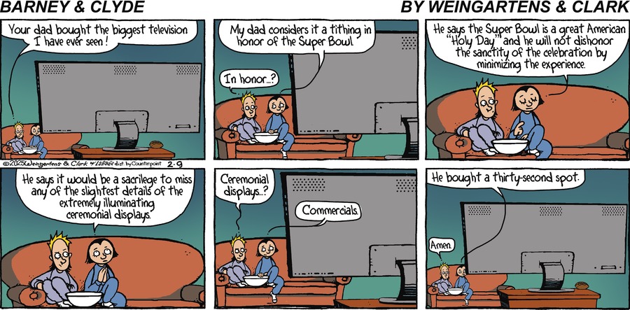 Barney & Clyde Comic Strip for February 09, 2025 