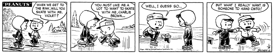 Peanuts Comic Strip for January 19, 1952 