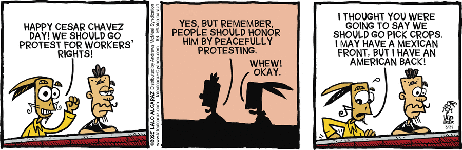 La Cucaracha by Lalo Alcaraz on Mon, 31 Mar 2025