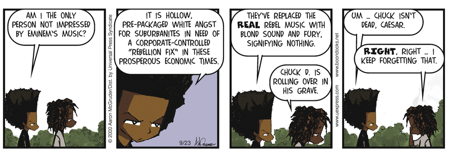 The Boondocks Comic Strip for September 23, 2003 