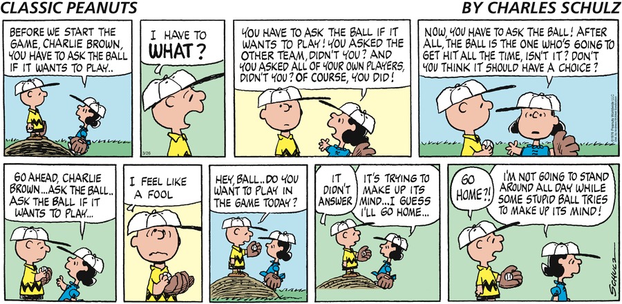 Peanuts Comic Strip for March 26, 2023 