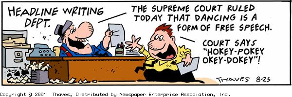 Frank and Ernest Comic Strip for August 25, 2001 