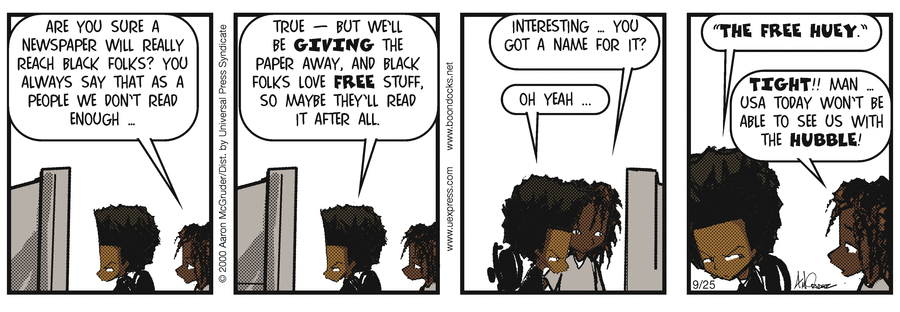 The Boondocks Comic Strip for September 25, 2003 