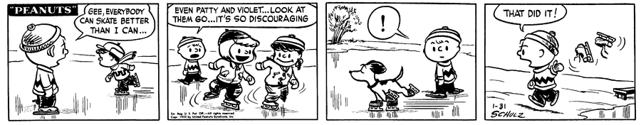 Peanuts Comic Strip for January 31, 1952 