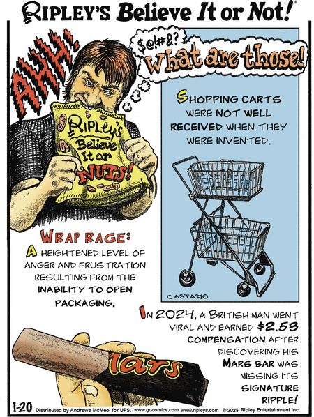 Ripley's Believe It or Not Comic Strip for January 20, 2025 