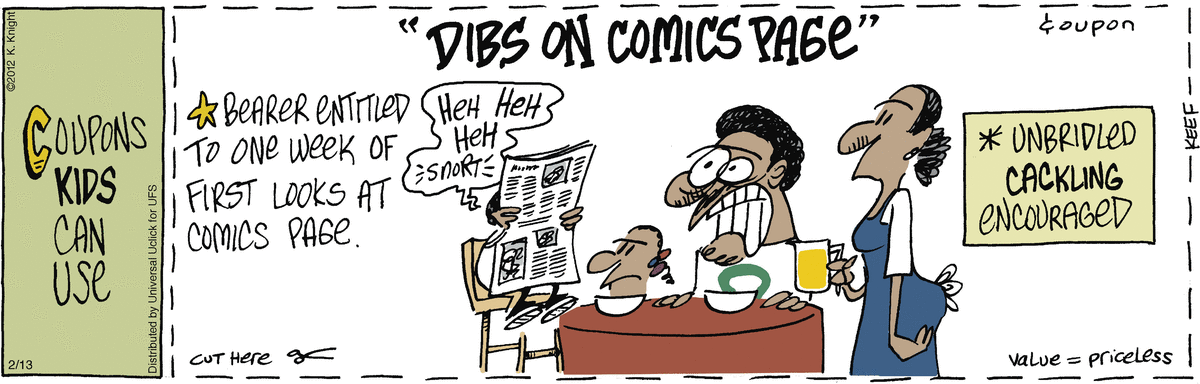 The Knight Life Comic Strip for February 13, 2012 
