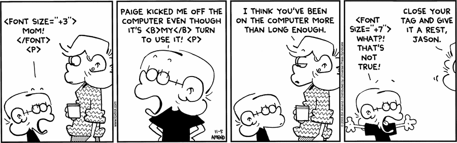 FoxTrot Comic Strip for November 05, 2003 