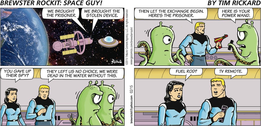 Brewster Rockit Comic Strip for February 15, 2015 