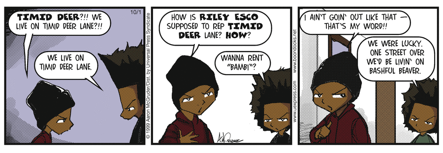 The Boondocks Comic Strip for October 01, 2003 
