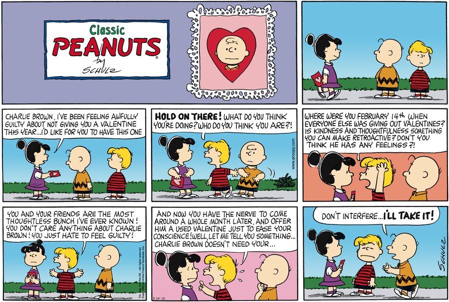 Peanuts Comic Strip for March 14, 2010 