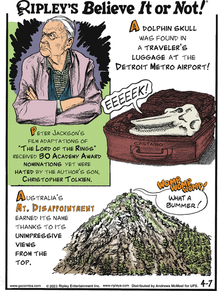 Ripley's Believe It or Not Comic Strip for April 07, 2023 