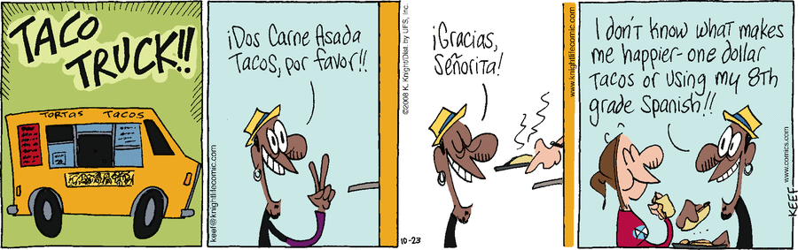 The Knight Life Comic Strip for October 23, 2008 