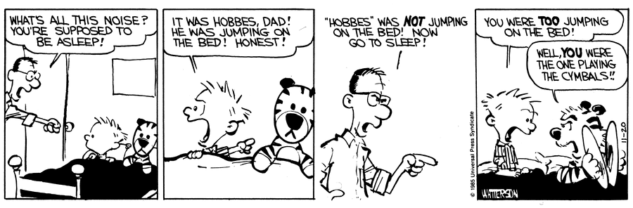 Calvin and Hobbes Comic Strip for November 20, 1985 