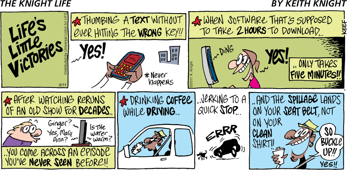 The Knight Life Comic Strip for September 11, 2011 