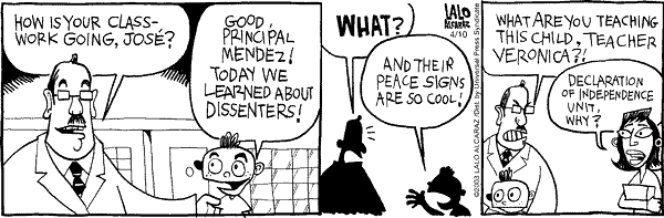 La Cucaracha Comic Strip for April 10, 2003 