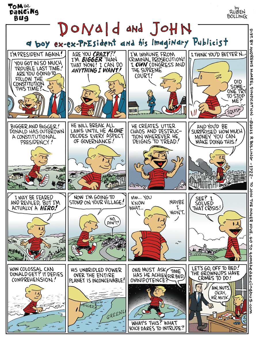 Tom the Dancing Bug Comic Strip for February 14, 2025 