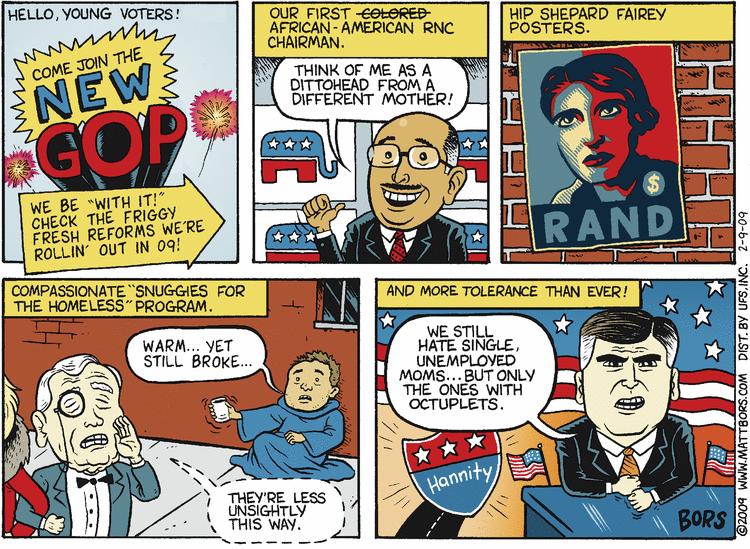 Matt Bors Comic Strip for February 09, 2009 