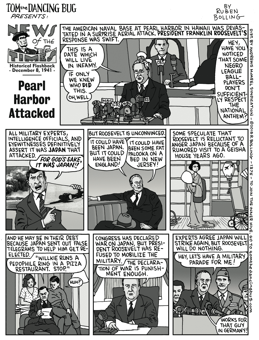 Tom the Dancing Bug Comic Strip for February 23, 2018 