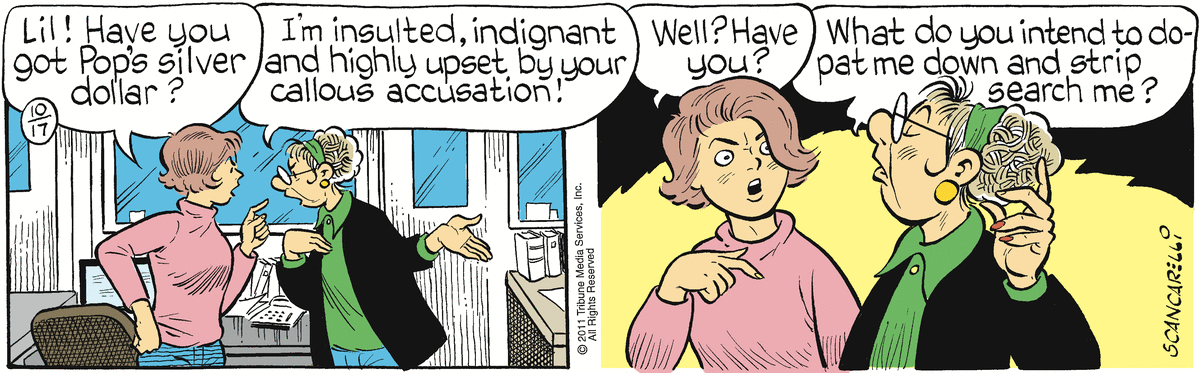 Gasoline Alley Comic Strip for October 17, 2011 