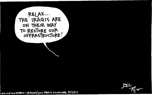 Joel Pett Comic Strip for August 15, 2003 