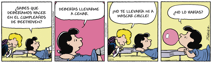 Snoopy en Español Comic Strip for December 14, 2024 