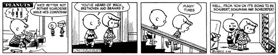 Peanuts Comic Strip for February 22, 1952 