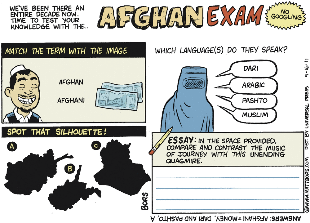 Matt Bors Comic Strip for September 16, 2011 