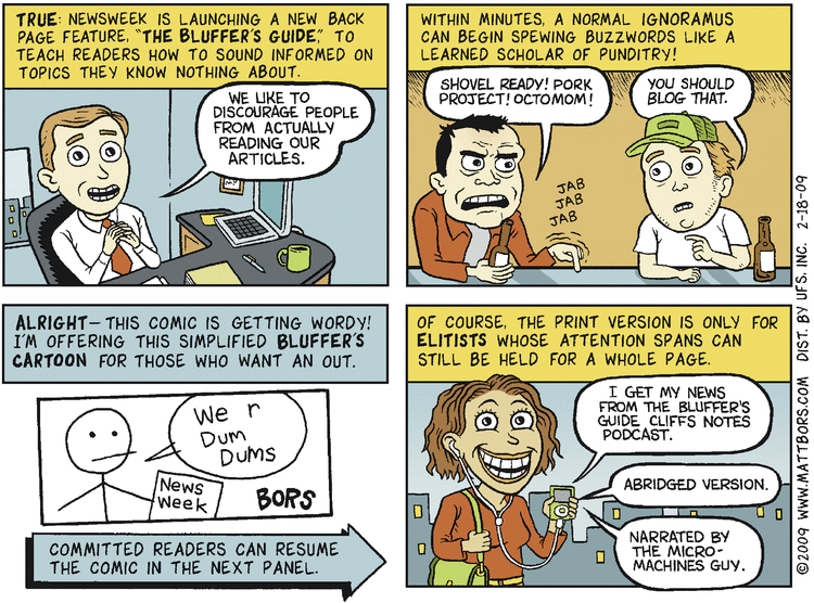 Matt Bors Comic Strip for February 18, 2009 