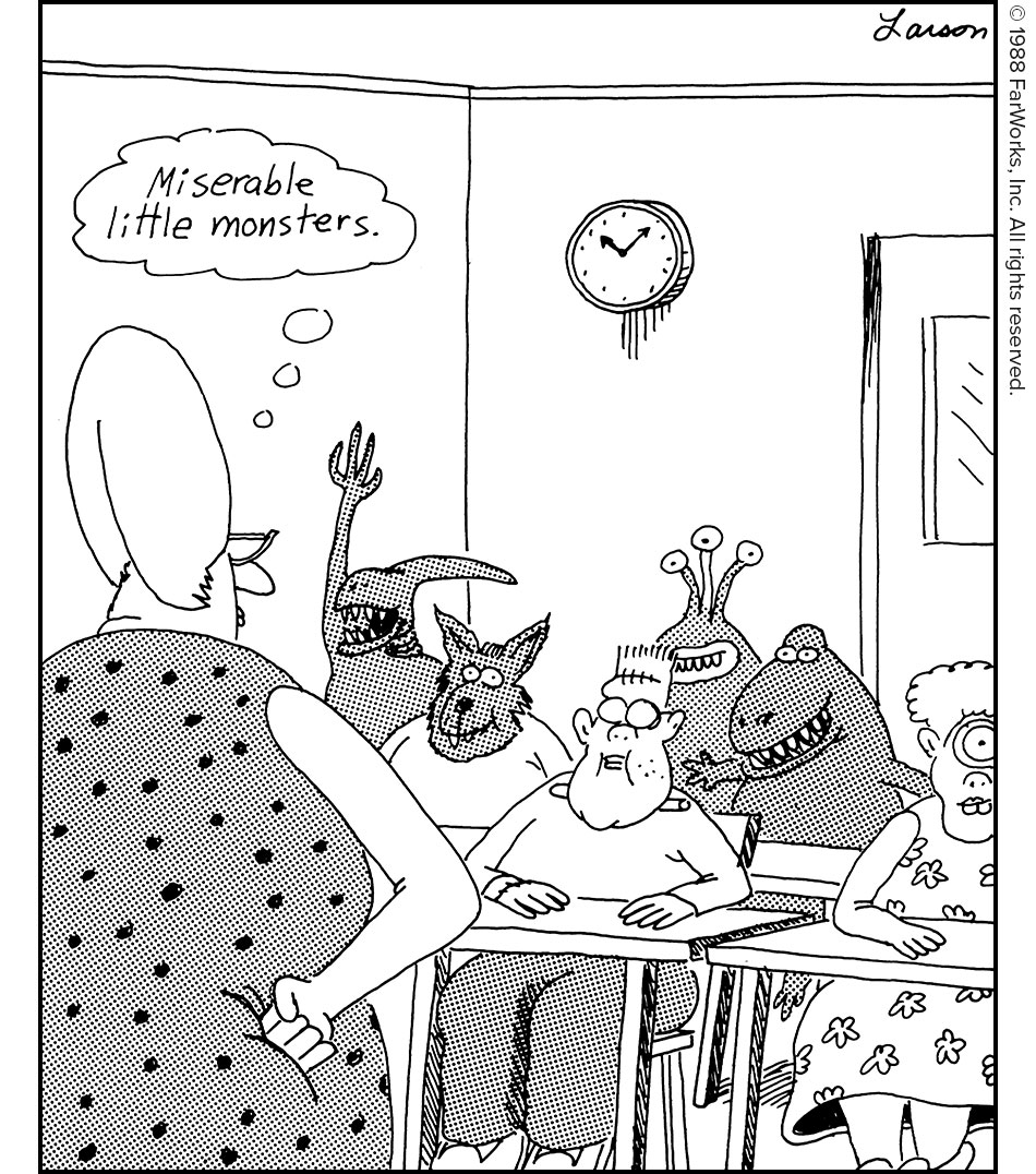 Miserable little monsters.