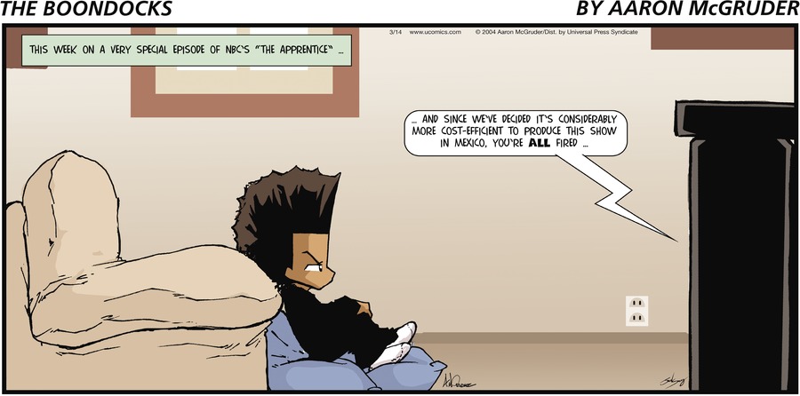 The Boondocks Comic Strip for March 14, 2004 