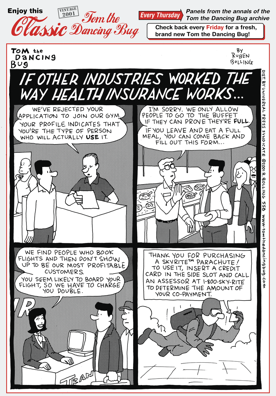 Tom the Dancing Bug Comic Strip for March 01, 2018 