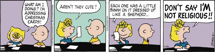 Peanuts Comic Strip for November 29, 2023 