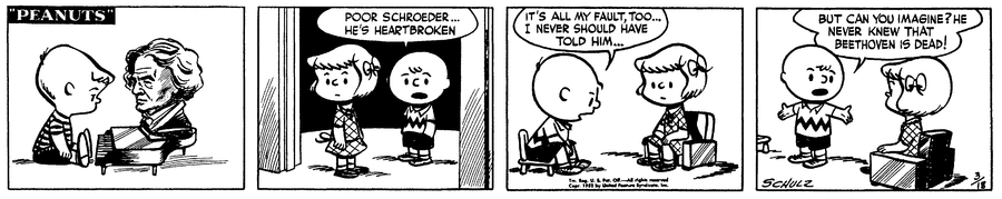 Peanuts Comic Strip for March 18, 1952 