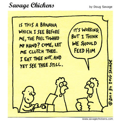 Savage Chickens Comic Strip for May 28, 2014 