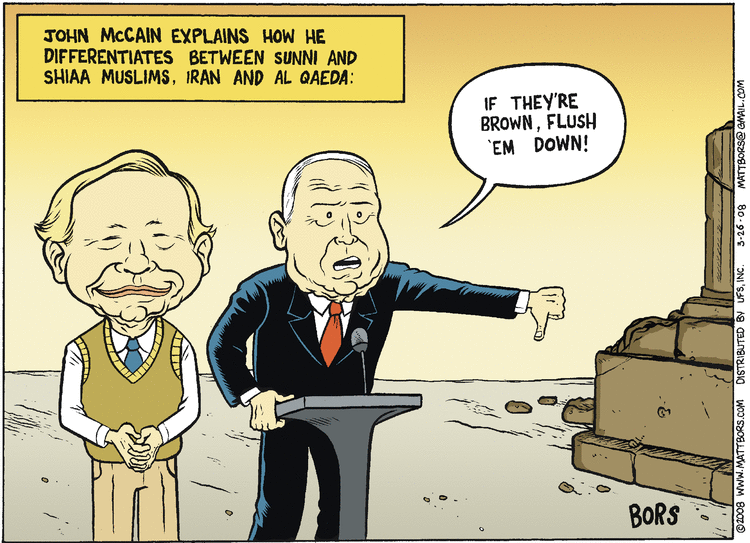 Matt Bors Comic Strip for March 26, 2008 