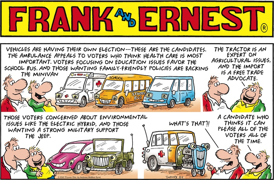 Frank and Ernest Comic Strip for November 01, 2020 