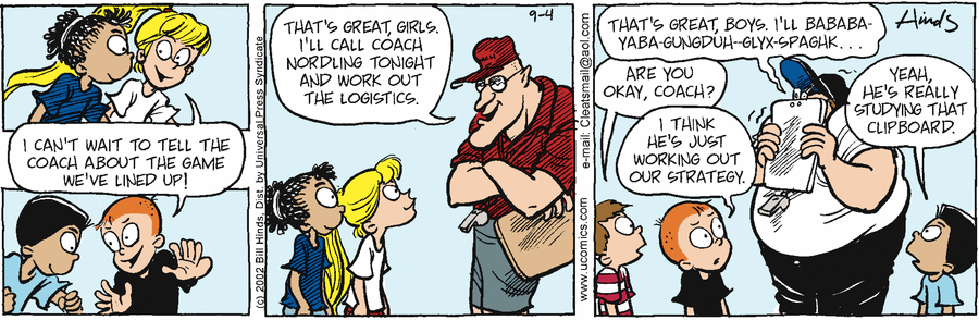 Cleats Comic Strip for September 04, 2002 