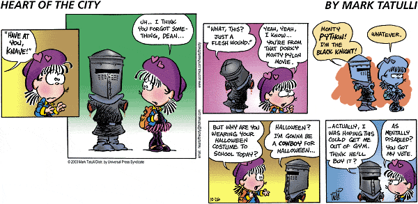 Heart of the City Comic Strip for October 26, 2003 