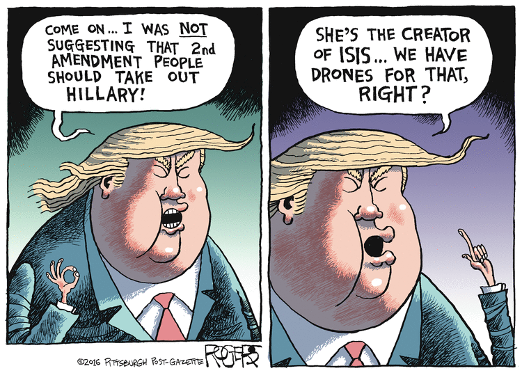 Rob Rogers Comic Strip for August 13, 2016 