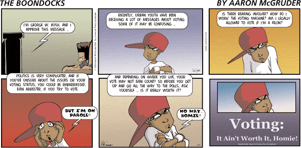 The Boondocks Comic Strip for April 08, 2012 