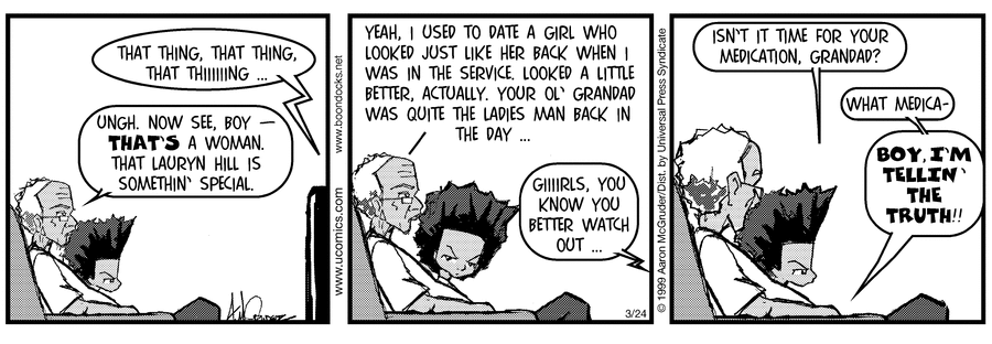 The Boondocks Comic Strip for March 24, 2001 