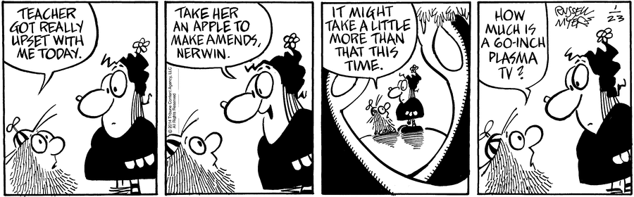 Broom Hilda Comic Strip for January 23, 2014 